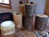 Cedar drums made by Eric and Dayna Mase - photo by Will Moore